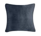 Housse De Coussin 40 X 40 Cm Polaire Uni Bleu Foncé