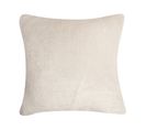 Housse De Coussin 40 X 40 Cm Polaire à Paillettes Dorées Blanc