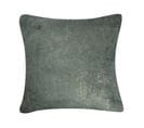 Housse De Coussin 40 X 40 Cm Polaire à Paillettes Dorées, Bleu Pétrole