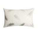 Housse De Coussin 100% Coton 30 X 50 Cm Imprimé Plumes Blanc