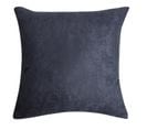 Housse De Coussin 45 X 45 Cm Suédine Uni Bleu Foncé