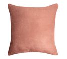 Housse De Coussin 45 X 45 Cm Suédine Uni Rose Bistro