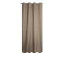 Rideau Occultant Thermique 135 X 280 Cm Grande Hauteur à Oeillets Chambray Taupe