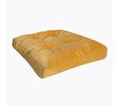 Coussin De Sol Velours 50 X 50 X 8 Cm Non Déhoussable Jaune