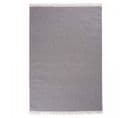 Tapis Kilim 200x290 Rectangle Fait Main En Laine Gris Motif Uni Baya Ibay