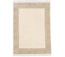 Tapis Salon 120x180 Fait Main En Laine Crème Rectangle Motif Simple Napissa