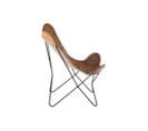 Chaise Lounge Cuir/métal Cognac Patiné - Hoha