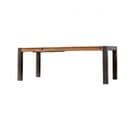 Table Repas Extensible 160/210 Cm En Acacia Et Pieds Métal - Workshop