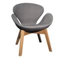 Fauteuil Design Scandinave Tissu Gris Anthracite - Elyt