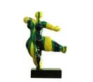 Statue Femme Dansant Avec Coulures Jaune / Vert H33 Cm - Lady Drips 05