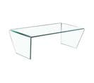 Table Basse Rectangulaire En Verre Trempé Et Piètements Inclinés - Ice