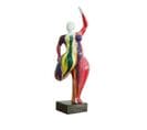 Statue Femme Jambe Pliée Coulures Multicolores H60 Cm - Lady Drips 02