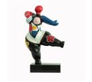 Statue Femme Dansant Avec Peinture Abstraite H33 Cm - Lady Flora