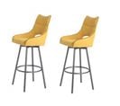 Lot De 2 Chaises Hautes De Bar Tissu Jaune - Roy