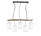 Suspension Lustre 5 Abats-jour Blanc - Wooden