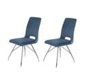 2 Chaises Velours Bleu Marine - Bella