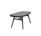 Table De Jardin En Aluminium Gris Plateau Verre 6 Places - Pacific