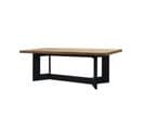 Table Repas 220x100 Cm 8 Convives Pieds Noirs Bois Recyclé - Cabanon