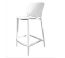 Tabouret De Bar Hauteur 65 Cm Polypropylène Blanc - Card