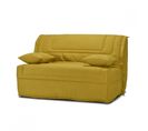 Banquette Lit BZ 140x190 Cm En Tissu Jaune Et Matelas 12 Cm – Buzzy