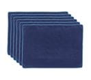 Lot De 6 Sets De Table, Lin Et Coton Bleu 36 X 48 Cm - Constella 9406