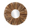 Miroir Mural Rond En Branches De Bois D.50 Cm Style Artisanal - Akela