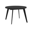 Table Ronde Extensible 110 à 155 Cm Noir Pieds Métal - Vanessa