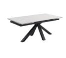 Table Extensible 160/240 Cm Céramique Blanc Pied Croix - Oregon 04