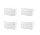 Lot De 4 Boîtes De Rangement Blanc Avec Couvercle 100% Nylon - Space