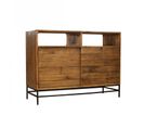 Buffet Industriel Bois Rustique Et Métal Noir L.140 Cm - Factory