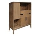 Meuble De Rangement Bois Design 2 Tiroirs Et Placards - Kassia