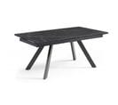 Table Extensible 160/240 Cm Céramique Noir Marbré Pieds Inclinés - Indiana 08