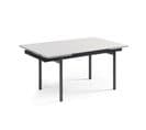 Table Extensible 160/240 Cm Céramique Blanc Pieds Droits - Oregon 09