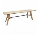 Banc Bois Plaqué Chêne Pieds Chêne Massif Et Métal 160cm - Natte 6724