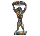 Statue Chien Debout Avec Pneu Motifs Cartoon H32 Cm - Cartoon