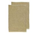 Lot 2 Tapis De Salle De Bain 40 X 60 Cm En Coton Jaune Clair - Peppo