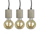 Lot De 3 Suspensions Lumineuses En Béton Gris - Calo 5188