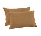 Lot 2 Taies D'oreillers 50x70 Cm Double Gaze De Coton Camel - Pepa 2