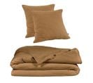 Parure De Lit 220 X 240 Cm En Double Gaze De Coton Camel - Pepa 3