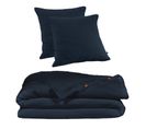 Parure De Lit 240 X 260 Cm En Double Gaze De Coton Bleu Nuit - Pepa 4