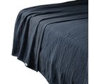 Drap Plat 240 X 300 Cm En Double Gaze De Coton Bleu Nuit - Pepa