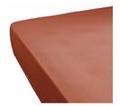 Drap Housse 90 X 190 X 30 Cm Double Gaze De Coton Terracotta - Pepa 1