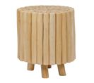 Tabouret / Table D'appoint D. 40 Cm En Bois De Teck Naturel - Dawson