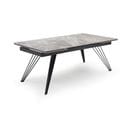 Table Extensible 180/260 Cm Céramique Marbré Laqué Pieds Filaires - Dakota 01