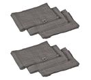 Lot De 6 Serviettes 40 X 40 Cm En Double Gaze De Coton Gris - Pepa