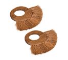 Lot De 2 Brosses Rondes En Bois De Teck Et Fibre De Palmier - Lofi 01