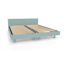 Lit Twin Bois Massif, Couleur: Bleu Pastel, Dimensions: 80x200