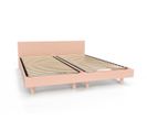 Lit Twin Bois Massif, Couleur: Rose Pastel, Dimensions: 90x200