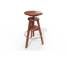 Tabouret À Vis De Bar En Bois, Couleur: Chocolat