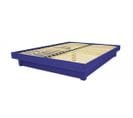 Lit Plateforme Bois Massif Pas Cher, Couleur: Bleu Foncé, Dimensions: 140x190